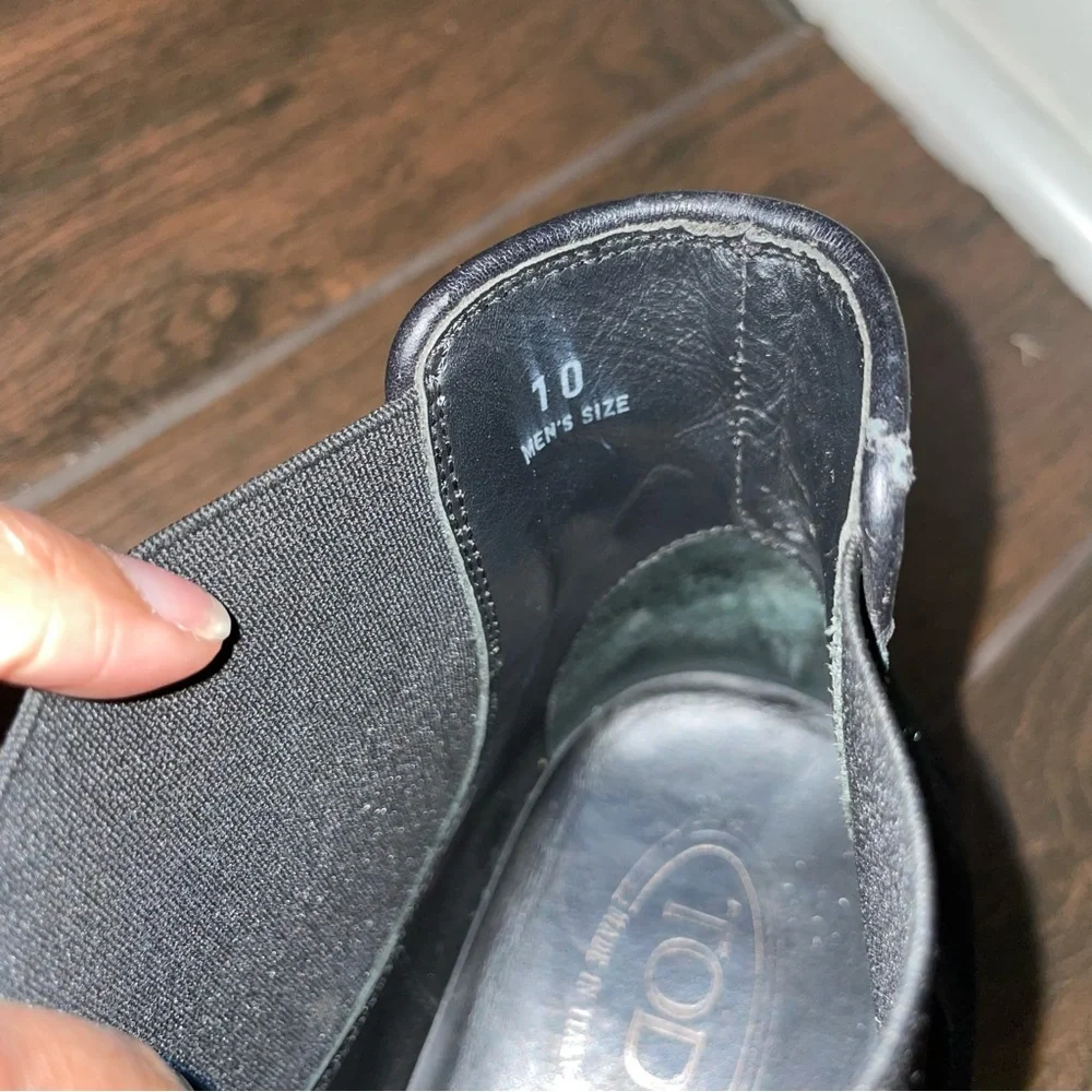 TOD’S Black Suede Chukka Slip On Boots Size 10